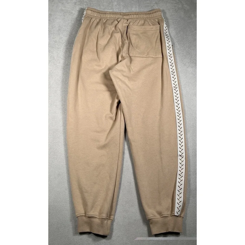 Jordan Flight MVP Fleece Pants Men's M Brown White Stripe Joggers FN6356-244